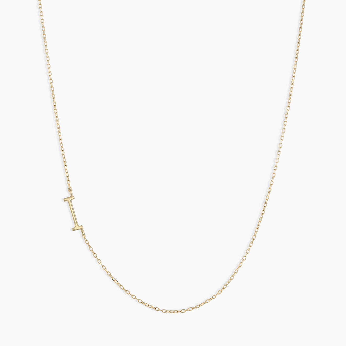 18K Gold Minimalist Initial Choker Necklace