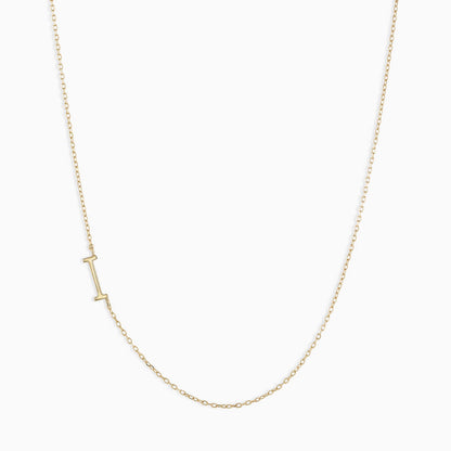 18K Gold Minimalist Initial Choker Necklace