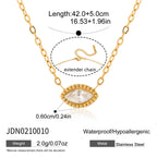 18K Gold Subtle Pink Dainty Bezel Pendant Necklace