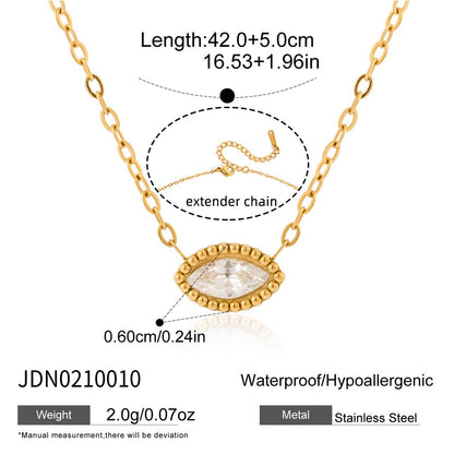 18K Gold Subtle Pink Dainty Bezel Pendant Necklace