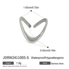 18K Gold Silm Chic Stacking Silver Ring
