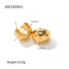 18K Gold Chunky Dome Statement Stud Earrings