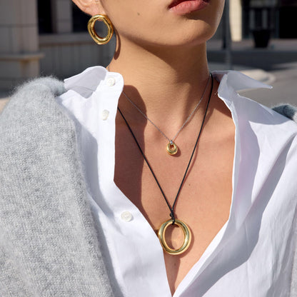 18K Gold Ocean Kissed Bubble Pendant Necklace
