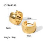 18K Gold Bold Small Hoop Huggie Earrings