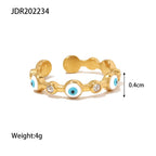 18K Gold Evil Eye Stacking Ring