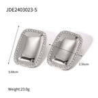 18K Gold Bling Plate Statement Stud Earrings