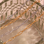 18K Gold Paperclip Necklace