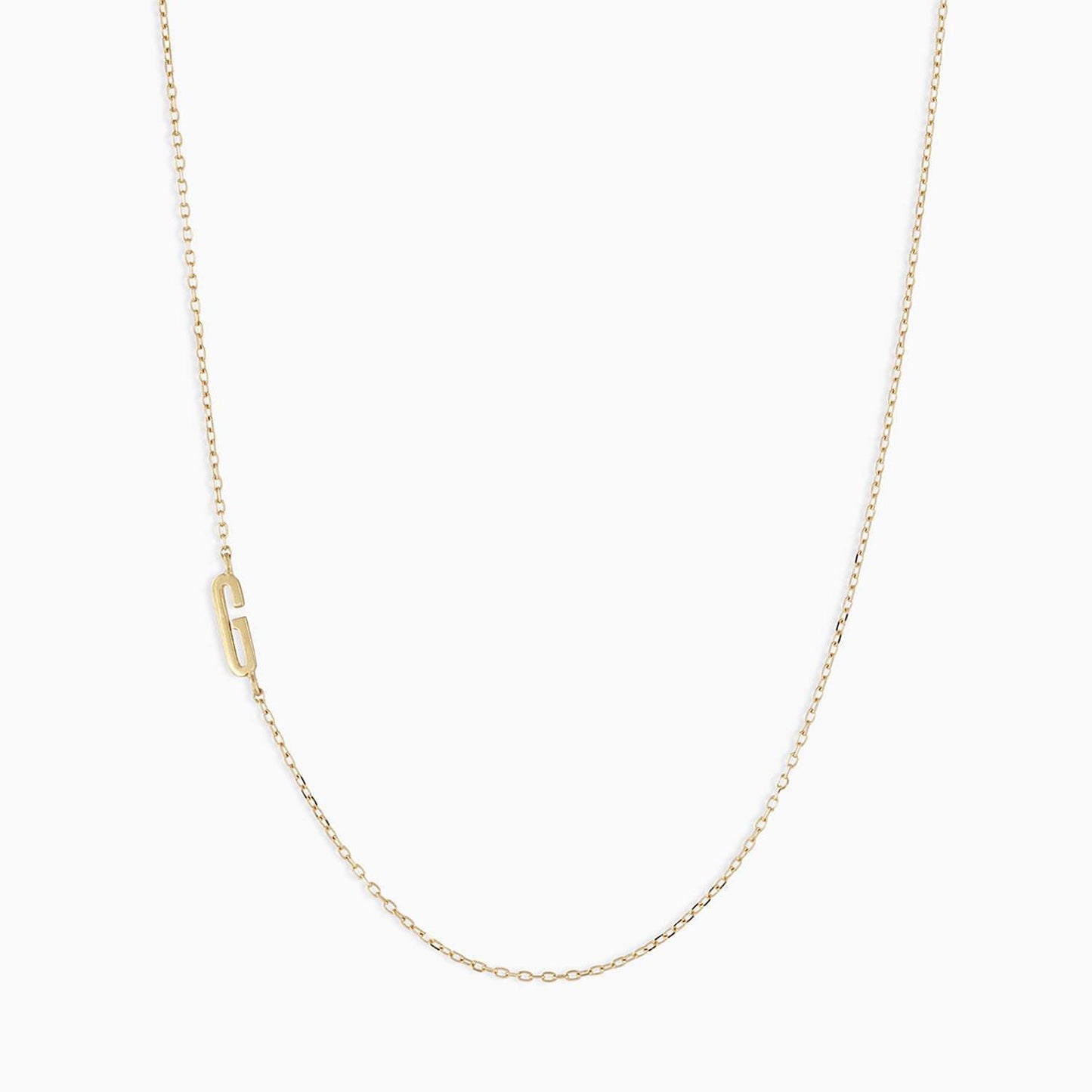 18K Gold Minimalist Initial Choker Necklace