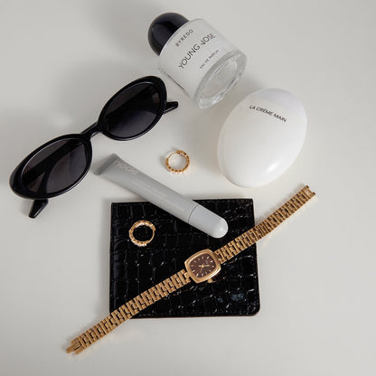 18K Gold Diamond Fever Small Hoop Huggie Earrings