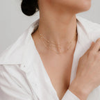 18K Gold Star Sprinkle Chain Layered Necklace Choker