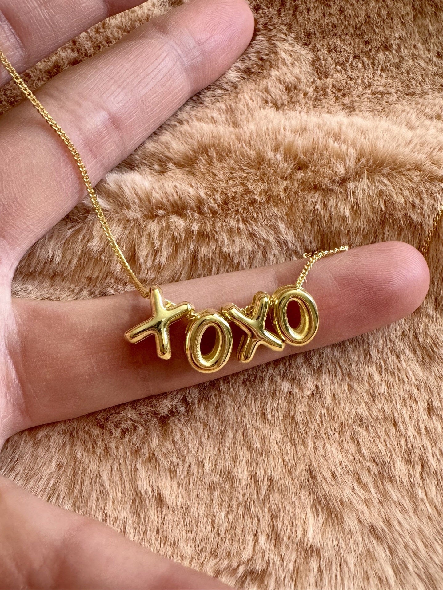 18K Gold and Silver Icon Bubble Letter Initial Custom Name Necklace