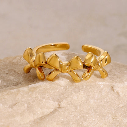 18K Gold Coquette Bow Ring