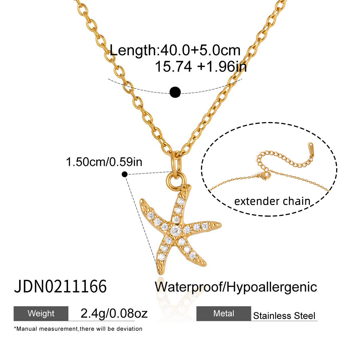 18K Gold Ocean Sparkle Seashell Palm Tree Dainty Pave Pendant Necklace Jewelry Set