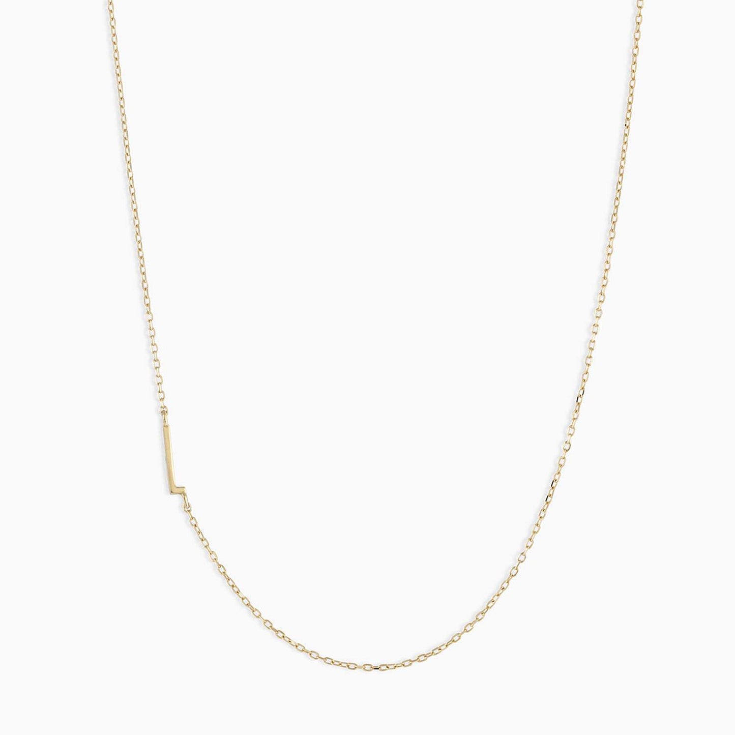 18K Gold Minimalist Initial Choker Necklace