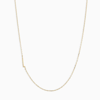 18K Gold Minimalist Initial Choker Necklace