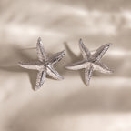 Silver Siren Starfish Statement Stud Earrings