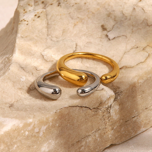 18K Gold and Silver Off Duty Cuff Stacking Ring