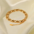 18K Gold Classic Circle Chain Bracelet