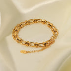 18K Gold Classic Circle Chain Bracelet