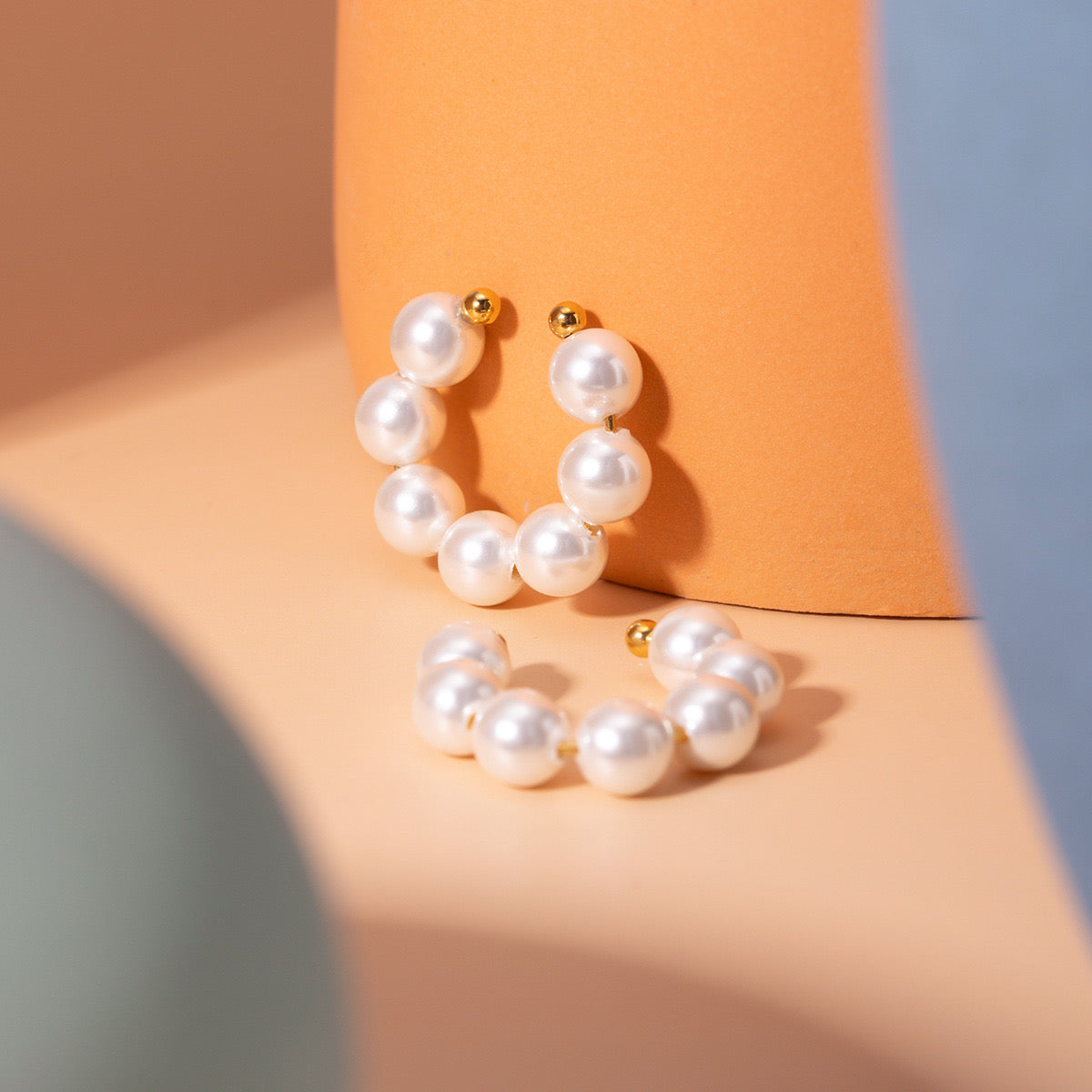 18K Gold Classic Pearl Ear Cuffs