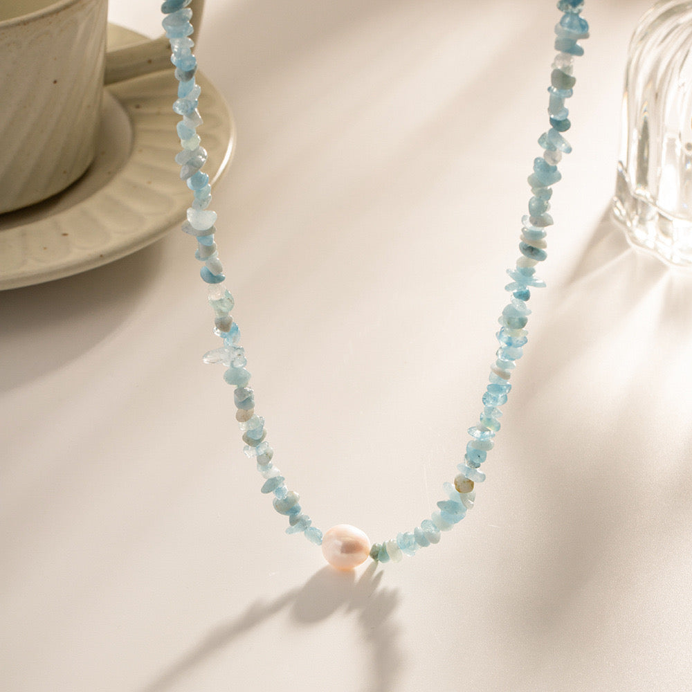 18K Gold Summer Breeze Beaded Pearl Necklace