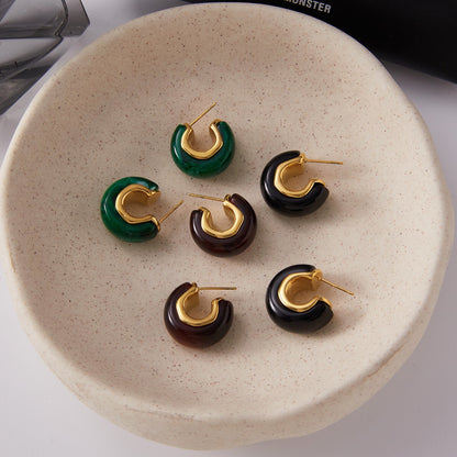 18K Gold Cozy Season Small Hoop Huggie Earrings