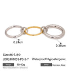 18K Gold Two Tone Connected Multi Layers Spinelli Stacking Rings