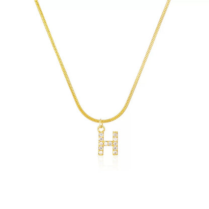 18K Gold Minimalist Glam Initial Necklace