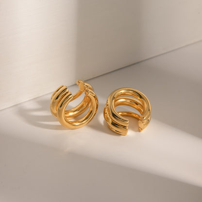 18K Gold Statement Ear Cuffs