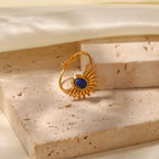 18K Gold Blazing Sun Ring
