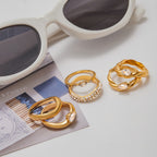 18K Gold Ravish Wavy Form Stacking Rings