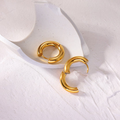 18K Gold Essential Small Hoop Huggie Earrings