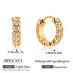18K Gold Daily Luxe Small Hoop Huggie Earrings Ear Cuffs Stack