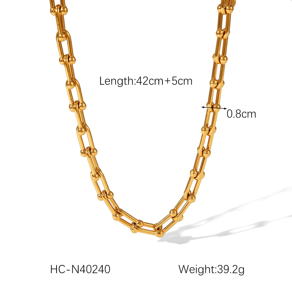 18K Gold Hardware Chunky Chain Necklace