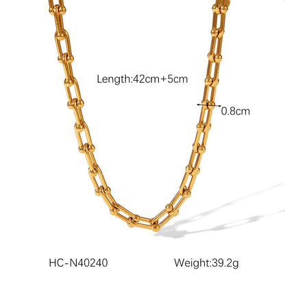18K Gold Hardware Chunky Chain Necklace