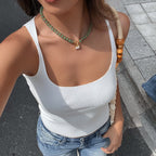 18K Gold Color Therapy Beaded Pendant Necklace