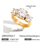 18K Gold Diamond Royale Statement CZ Cocktail Ring