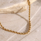 18K Gold Starburst Pendant Herringbong Snake Rope Chain Layered Necklace