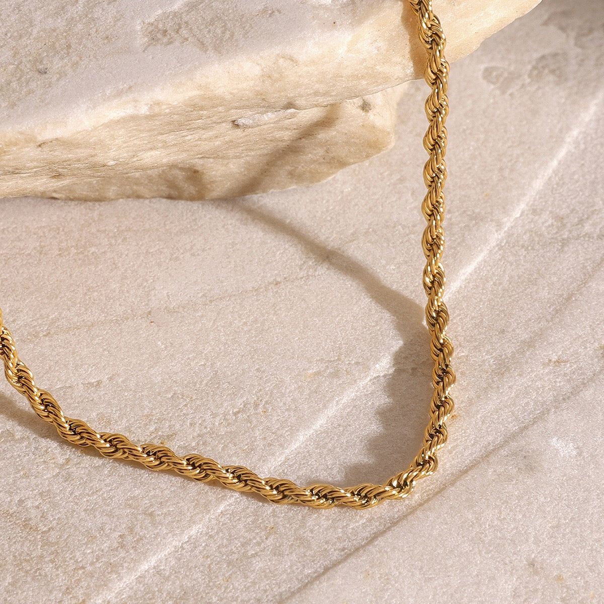18K Gold Starburst Pendant Herringbong Snake Rope Chain Layered Necklace