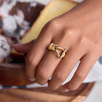 18K Gold Infinite Ties Statement Knot Ring