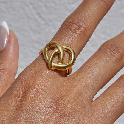 18K Gold Pretzel Statement Ring