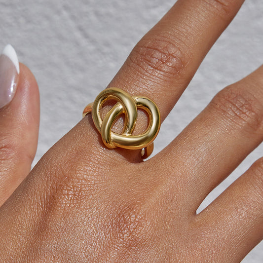 18K Gold Pretzel Statement Ring