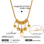 18K Gold and Silver Two Tone Nova Star Charm Long Necklace