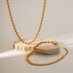 18K Gold Heart Chain Bracelet