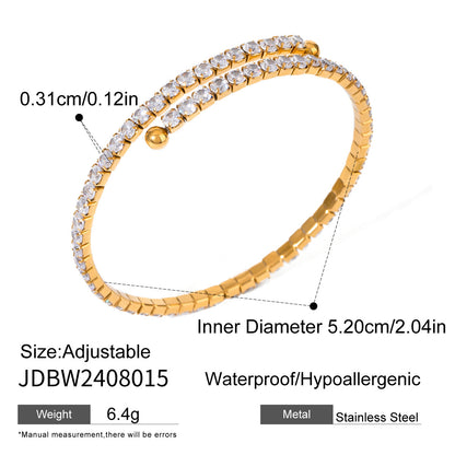 18K Gold Dazzle Bling Tennis Bracelet