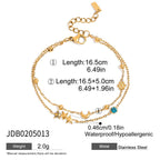 18K Gold Blue Winter Wonderland Moon and Stars Tennis Bracelet Stack