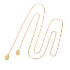18K Gold Dainty Seashell Wrap Around Chain Necklace