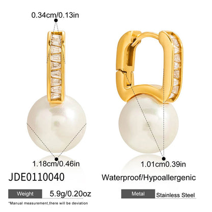 18K Gold Soft Brilliance Pearl Stud Earrings