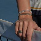 18K Gold Luxe Shine Dainty Tennis Chain Bracelet