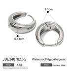 18K Gold Classic Dome Small Hoop Huggie Earrings